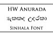 HW Anurada Sinhala Font Free Download