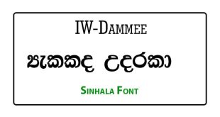 IW Dammee Sinhala Font Free Download