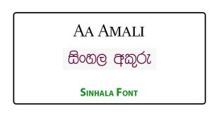 Aa Amali Sinhala Font Free Download